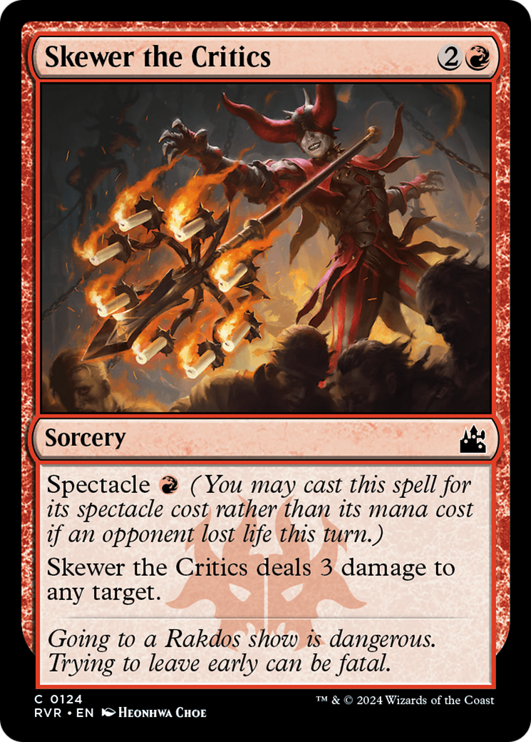 Skewer the Critics (RVR-124) - [Ravnica Remastered] Foil