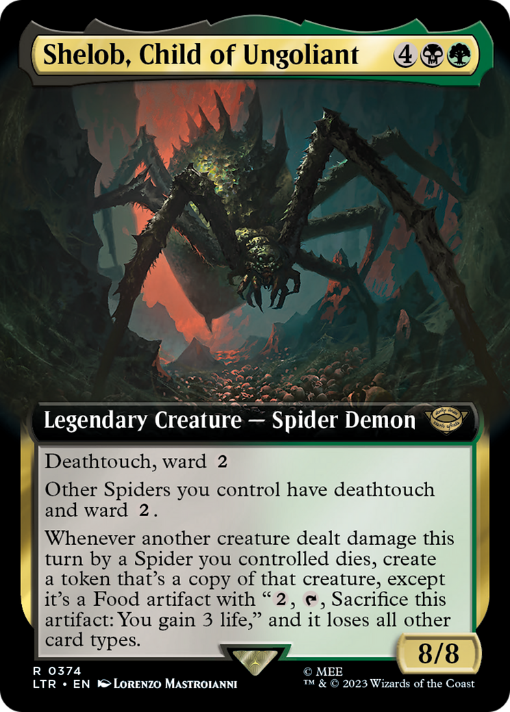 Shelob, Child of Ungoliant (LTR-374) - [The Lord of the Rings: Tales of Middle-earth]: (Extended Art) Foil