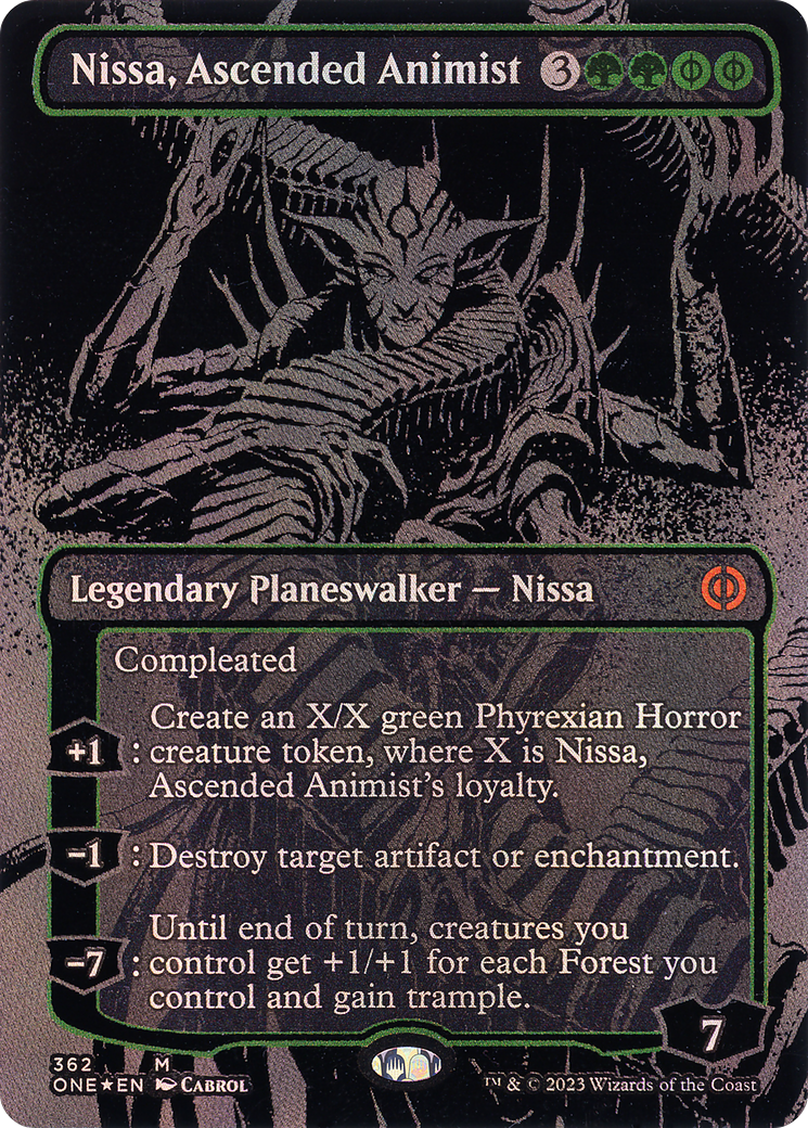 Nissa, Ascended Animist (ONE-362) - [Phyrexia: All Will Be One] (Borderless) Foil