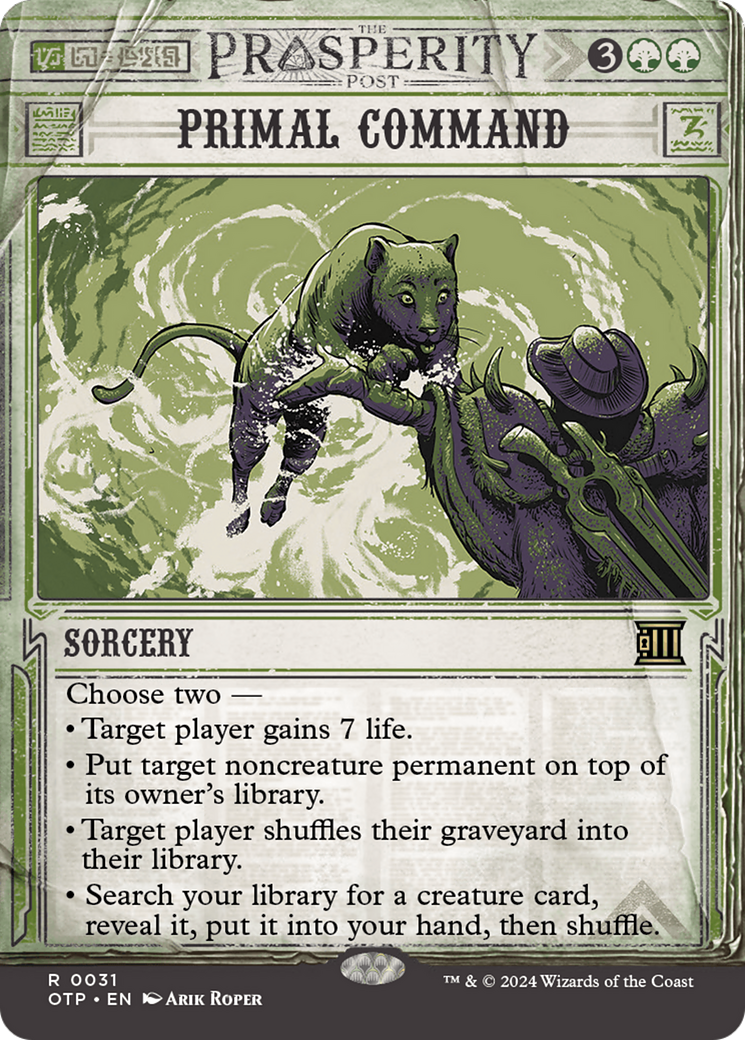 Primal Command (OTP-031) - [Dernières nouvelles] : (Vitrine) (Sans bordure) Foil 
