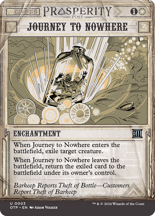 Journey to Nowhere (OTP-003) - [Breaking News]: (Showcase) (Borderless) Foil