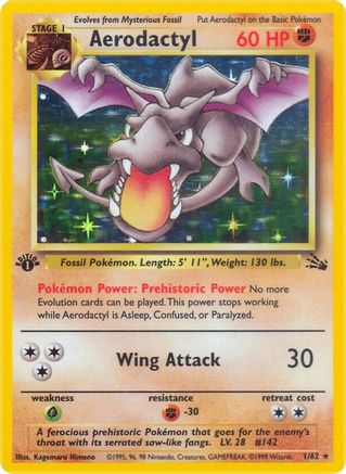 Aerodactyl (1) 1/62 - [Fossil] 1st Edition Holofoil