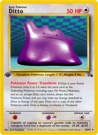 Ditto (18) 18/62 - [Fossil] 1st Edition