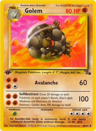 Golem 36/62 - [Fossil] 1st Edition