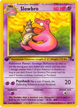 Slowbro 43/62 - [Fossil] 1st Edition
