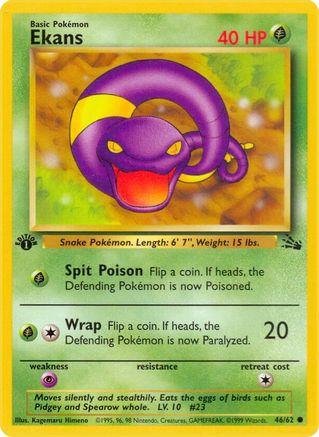 Ekans 46/62 - [Fossil] 1st Edition