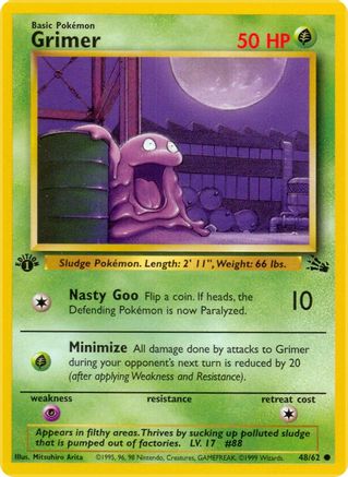 Grimer 48/62 - [Fossil] 1st Edition
