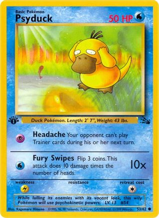 Psyduck 53/62 - [Fossil] 1st Edition