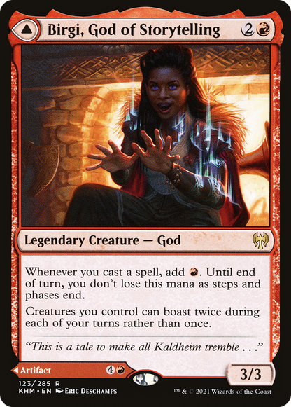 Birgi, God of Storytelling // Harnfel, Horn of Bounty (KHM-123) - [Kaldheim] Foil