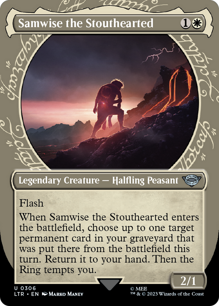 Samwise the Stouthearted (LTR-306) - [The Lord of the Rings: Tales of Middle-earth]: (Showcase) (Borderless) Foil