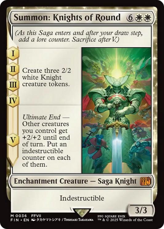 Summon: Knights of Round (FIN-036) - [FINAL FANTASY]: (enchantment) Foil