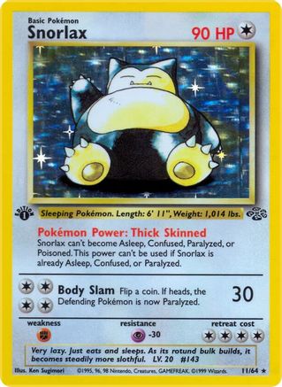 Snorlax (11) 11/64 - [Jungle] 1st Edition Holofoil