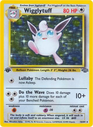 Wigglytuff (16) 16/64 - [Jungle] 1st Edition Holofoil