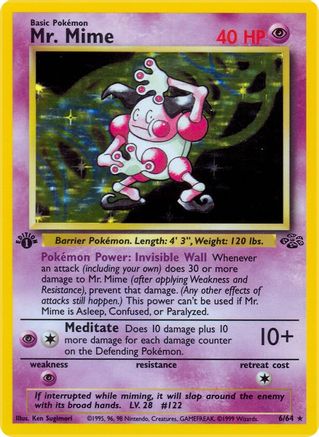 Mr. Mime (6) 6/64 - [Jungle] 1st Edition Holofoil