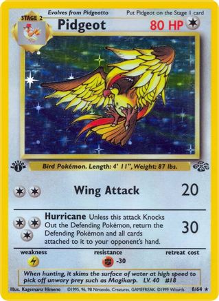 Pidgeot (8) 8/64 - [Jungle] 1st Edition Holofoil