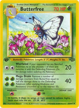Butterfree 33/64 - [Jungle] 1st Edition