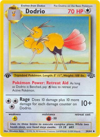 Dodrio 34/64 - [Jungle] 1st Edition