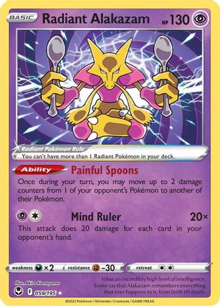 Alakazam radieux (059/195) [Épée et bouclier : Tempête d'argent] 