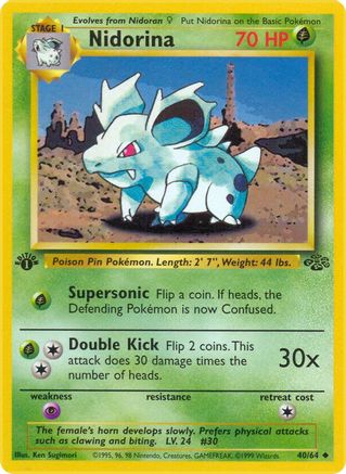 Nidorina 40/64 - [Jungle] 1st Edition