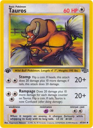 Tauros (47/64) [Jungle 1ère édition] 