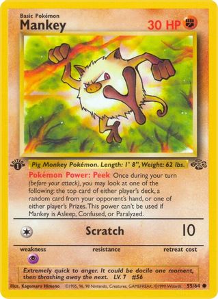 Mankey 55/64 - [Jungle] 1st Edition
