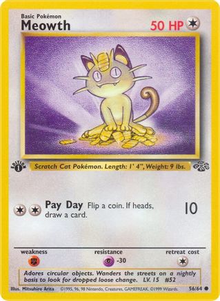 Meowth 56/64 - [Jungle] 1st Edition