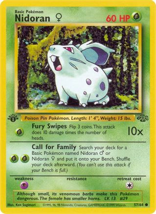 Nidoran F 57/64 - [Jungle] 1st Edition