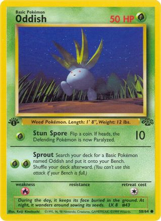 Oddish 58/64 - [Jungle] 1st Edition