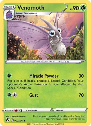 Venomoth (002/195) [Épée et bouclier : Tempête d'argent] 