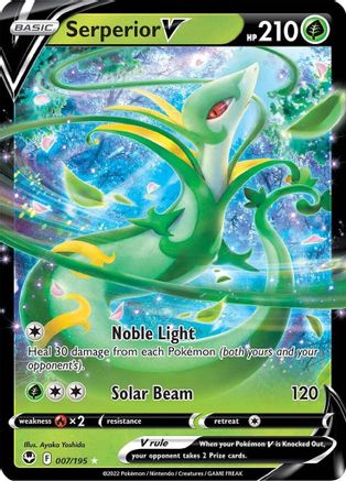 Serperior V (007/195) [Épée et Bouclier : Tempête d'Argent] 