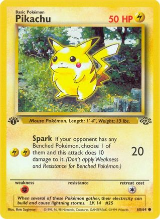 Pikachu 60/64 - [Jungle] 1st Edition