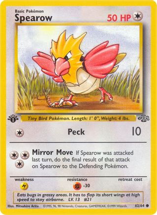 Spearow 62/64 - [Jungle] 1st Edition