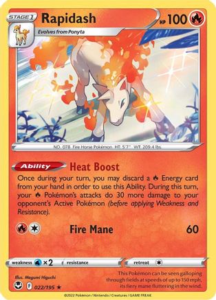 Rapidash (022/195) [Épée et bouclier : Tempête d'argent] 