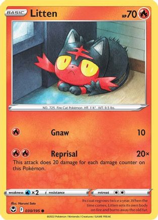 Litten (030/195) [Épée et bouclier : Tempête d'argent] 