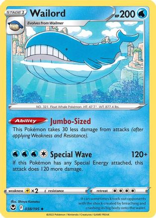 Wailord (038/195) [Épée et bouclier : Tempête d'argent] 