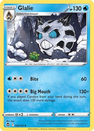 Glalie (042/195) [Épée et bouclier : Tempête d'argent] 