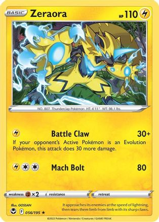 Zeraora (056/195) [Épée et bouclier : Tempête d'argent] 