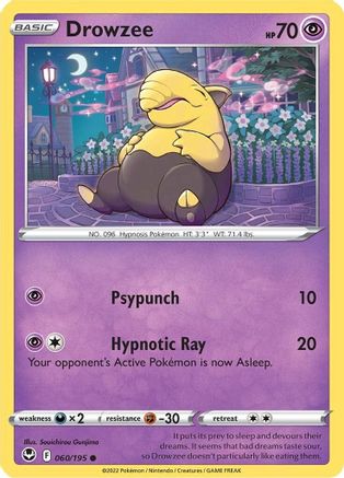 Drowzee (060/195) [Épée et bouclier : Tempête d'argent] 