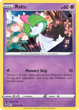 Ralts (067/195) [Épée et bouclier : Tempête d'argent] 