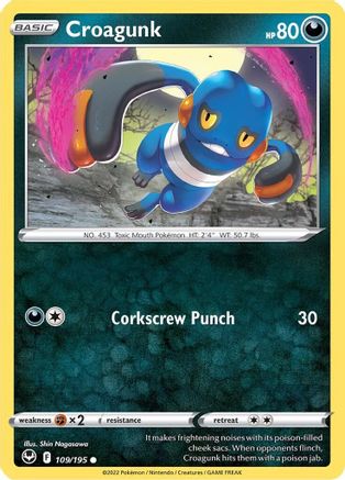 Croagunk (109/195) [Épée et Bouclier : Tempête d'Argent] 