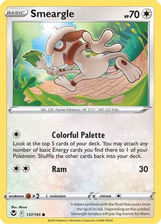 Smeargle (137/195) [Épée et Bouclier : Tempête d'Argent] 