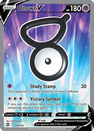 Unown V (Full Art) 176/195 - [SWSH12 Silver Tempest] Holofoil