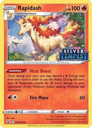 Rapidash - SWSH270 (Prerelease) [STAFF] SWSH270 - [SWSH Sword & Shield Promo Cards] Holofoil