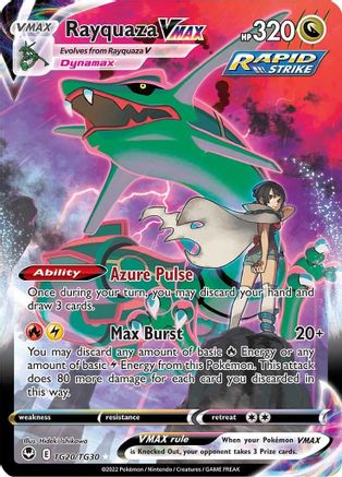 Rayquaza VMAX (TG20/TG30) [Épée et bouclier : Tempête d'argent] 
