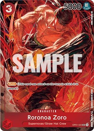 Roronoa Zoro (025) (Parallel) (OP01-025) - Romance Dawn