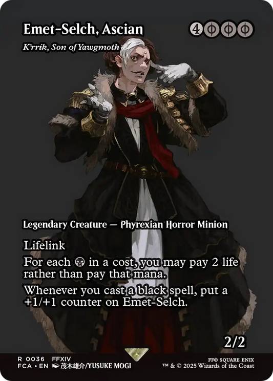 K'rrik, Son of Yawgmoth (FCA-036) - [FINAL FANTASY: Through the Ages] / Emet-Selch, Ascian (Borderless) Foil
