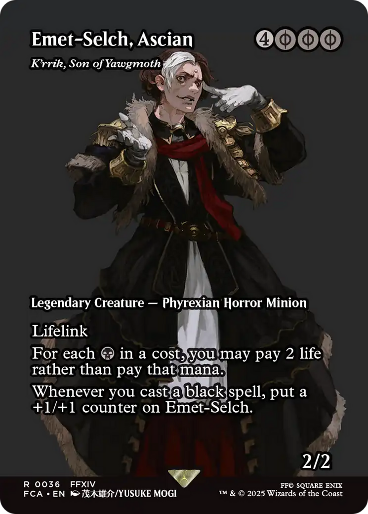 K'rrik, Son of Yawgmoth (FCA-036) - [FINAL FANTASY: Through the Ages] / Emet-Selch, Ascian (Borderless)