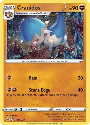 Cranidos - SWSH274 SWSH274/307 - [SWSH Sword & Shield Promo Cards] Holofoil