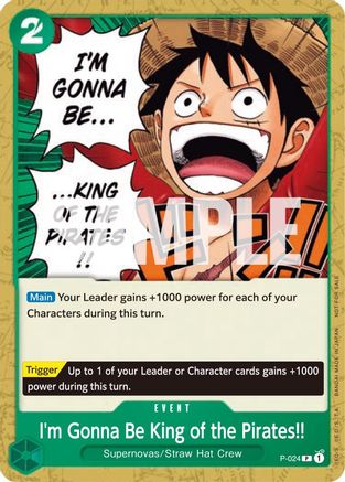 Je vais être le roi des pirates !! [Cartes promotionnelles One Piece] 