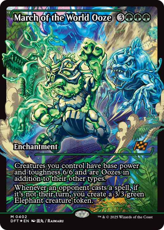 March of the World Ooze (DFT-402) - [Aetherdrift]: (Showcase, enchantment) Foil